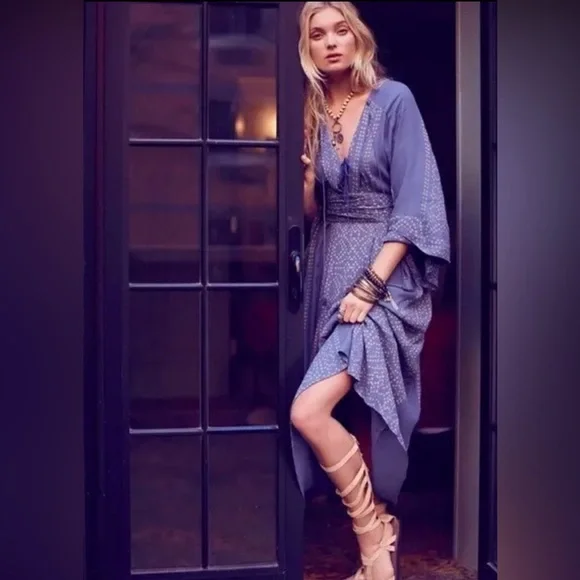 Free People Modern Kimono Boho Dress Size 8 - Picture 5 of 12